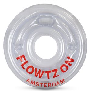 Flowtz On - Grote zwemband - Opblaasband - 180 cm - Bekerhouders - Groot - Doorzichtig - Pool float - Zomer - Strand - Zwembad