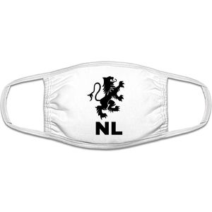 Nederlandse leeuw mondkapje | gezichtsmasker | bescherming | bedrukt | logo | Wit mondmasker van katoen, uitwasbaar & herbruikbaar. Geschikt voor OV