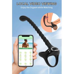 Anale vibrator mannen - Inclusief penis en balzak ring - Bluetooth bestuurbaar - Prostaat massage - Vibrerende cockring - 10 vibratiestanden