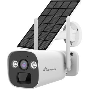 Nivian NV-CAM01-SOLAR4G - Draadloze Beveiligingscamera - Zonne-energie Camera - 4G Camera - Buiten Camera - Uniek