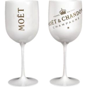 Moët & Chandon Ice Glas - 2 stuks - Champagneglazen - (Wit) - Acryl - Champagne - Glazen - Horeca - Examen Tip