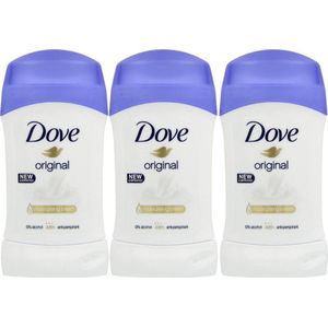 Dove Original Deodorant Vrouw - Anti Transpirant Deodorant Stick met 0% Alcohol en 48 Uur Zweetbescherming - Bestverkochte Deo - 3 Stuks