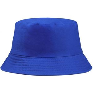 Bucket Hat - Vissershoedje - Festivalhoedje - Regenhoedje - Zonnehoedje - Hoed - Emmerhoed - Zon - Unisex - Blauw