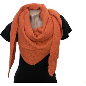 Warme Driehoekige Sjaal - Roest Oranje - 195 x 80 cm (94887#)