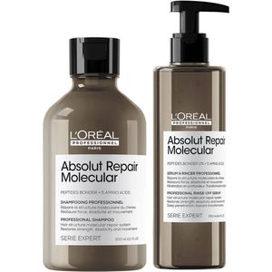 L`Oreal Professionel - Absolut Repair Molecular Set - Beschadigd Haar Pakket - Shampoo + Rinse Off Serum - Serie Expert Gift Set