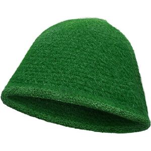 Bucket Hat Soft Groen - Nieuwe Stijl Vissershoedje Hoedje Muts Winter