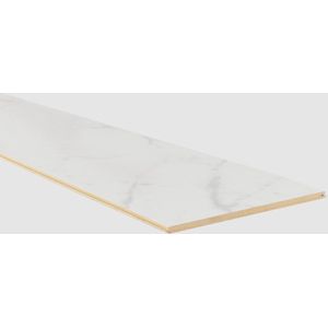 Trapverbouwing.nl - Traprenovatie overloopvloer - Laminaat – Witte Marmer – 23x205cm