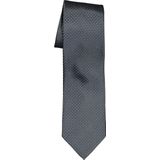 Michaelis stropdas - zijde - blauw met olijfgroen en wit dessin - Maat: One size