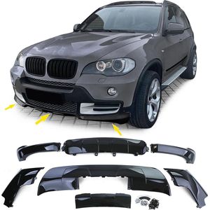 Passend Voor Bmw X5 X70 Bodykit Spoiler Splitter Diffuser Hoogglans Zwart M Performance Look
