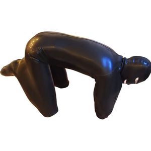 Extreme BDSM bondage pak | Vastbinden | Armen en benen | Slaaf | Bivakmuts | SM | Leder | Jumpsuit | Zeer goede kwaliteit