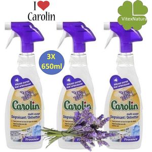 Carolin Marseillezeep 3x650ml ontvetter spray | Lavendel | natuurlijke huishoudelijke reiniger | Waar voor uw geld