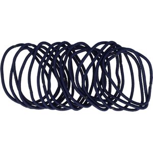 Haarelastieken Dun 18 Stuks Donker Blauw Dunne Haar Elastieken Navy Endless Zonder Metaal