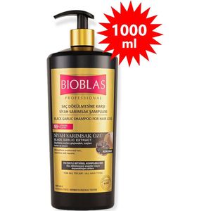 Bioblas - Zwarte knoflook shampoo 1000 ml - Herbal Shampoo - bio Shampoo - Anti haaruitval