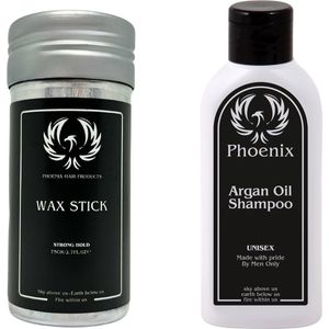 Phoenix Hair Products - Wax Stick 75gr + Argan Olie Shampoo 125ml