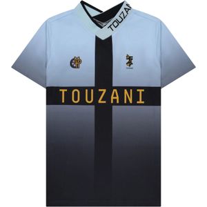 Touzani - Taisho - Voetbalshirt - Lichtblauw/Zwart/Goud - Lichtgewicht en Ademend