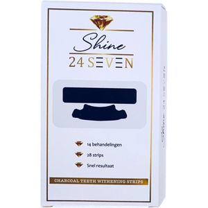 SHINE24SEVEN - Whitening Strips- Tandenbleken - 28 bleekstrips - 14 behandelingen - Professionele Tandenbleek Strips - Teeth Whitening Strips - Wittere Tanden - Zonder Peroxide - Tanden Bleken - Dierproefvrij - Aardbeien smaak