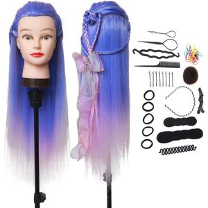 Equivera Oefenhoofd Kappershoofd - Oefenpop Kapper - Oefenhoofd Echt Haar - Human Hair - Oefenhoofd