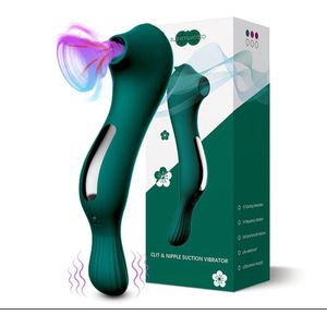 Pleasure vibrator, Clitoris en G spot stimulator, Luchtdruk en vibratie vibrator, 10 snelheden, Groen