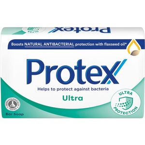 Protex Ultra Handzeep - Antibacteriële zeep met Lijnzaadolie - Voor Hand en Lichaam - Soap - Zeep Blok - 90 g