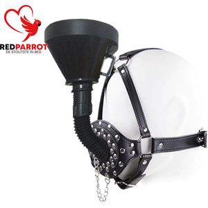 Seks masker trechter Luxury Stud | Extreme BDSM | Plas sex | Luxe masker | Sex masker | Uitvoering met trechter | Harde SM | Hoge kwaliteit | Verstelbaar