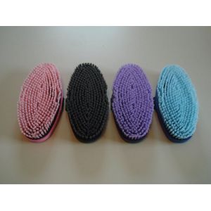 HB soft Touch paardenborstel - paars - medium hard