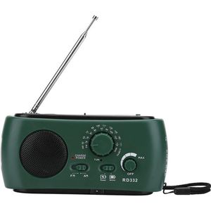 Noodradio - Solar Radio - Solar Noodradio - Survival Radio - Radio op Batterijen - Emergency Radio - Dynamo Radio - Noodgeval Radio - Draagbare Radio - Opwindbaar - Zwengelradio