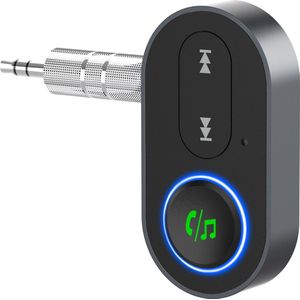NovioX Bluetooth Receiver - Bluetooth Transmitter - AUX - Bluetooth Ontvanger - Bluetooth aux - Bluetooth Receiver auto - Transmitter - Carkit - Bluetooth USB - Auto accessories - Draadloos - Muziek streamen - Handsfree bellen auto - BT 5.1