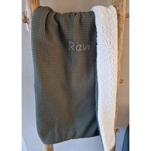 Ledikantdeken 140x100cm / Oker geel - Minky /Baby Creaties