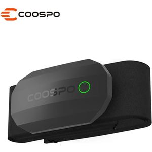 Coospo- Hartslagmeter - Sensor - Met Bluetooth - Borstband - Met Apps - Zwart