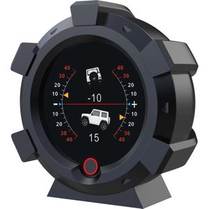 Auto Monitor Hellingmeter Hoogtemeter Klok GPS Snelheidsmeter - Zwart