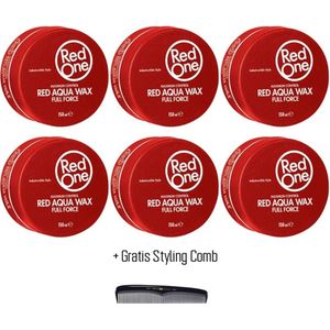 Redone Aqua Hair Wax Red 6 stuks+ styling comb