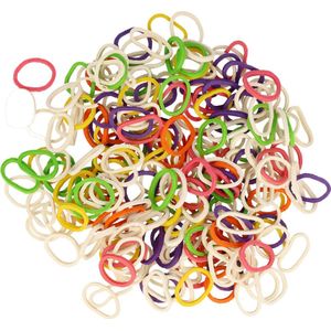 Haarelastieken Klein 250 Stuks 2cm Multi Color Wit Mini Kleine Haar Elastiekjes Rasta Vlechtjes Verschillende Kleuren