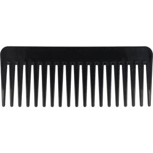 Grove Kam Brede Tand 15cm Zwart
