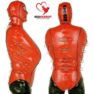 Extreme bondage pak | Latex rubber | Inclusief masker | BDSM suit | Extra ringen | Vastbinden | Knevel | Slaaf | Heavy SM