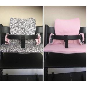 Julé Design Tripp Trapp kussenset panter/roze uitwasbaar