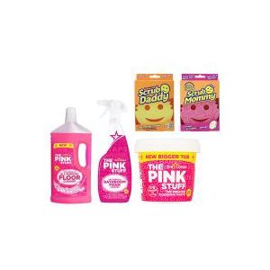 The Pink Stuff Bathroom Cleaner - The Pink Stuff Paste - The Pink Stuff All Purpose Floor Cleaner & The Original Scrub Daddy