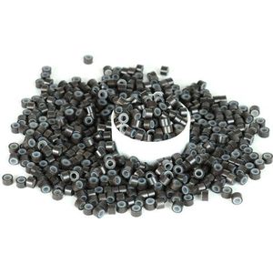 Microringen met siliconen (1000 stuks) | Donker Bruin | Voor het plaatsen van Haar Extensions | Hair Extensions Tools | Haar Extension Gereedschap | Aanbrengen van I-tip Extensions