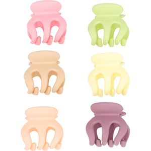 Haarsoires Haarspeld Haarklemmen 2cm – Klein Spinvorm – Naturel Kleuren – Set van 6 - Haarclip Klem - Hair Claw - voor Opsteken Haar - Hair Clip - Decoratieve Haaraccessoire