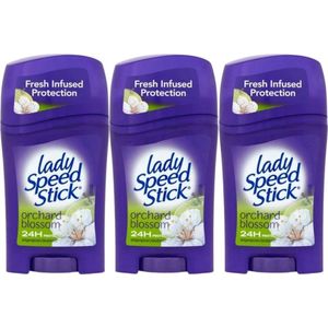 Lady Speed Stick Ochard Blossom Deodorant Vrouw - 3 x 45 g - 48 uur bescherming - Anti witte strepen - Deodorant Vrouw Voordeelverpakking