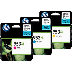 HP - 953XL - Cartridges - 3-Kleuren Pack - Cyaan Magenta Geel - Tot 1600 pagina's