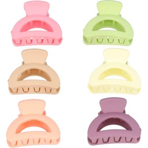 Haarspeld Klemmen Klein Open Vorm Rond 2,5cm Naturel Kleuren 6 Stuks Haarklem Haarclip Haar Speldjes Klemmetjes Clipjes Roze Groen Creme Paars Bruin