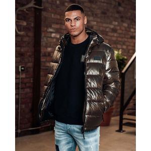 AB Lifestyle - Jas - Shiny Puffer | Khaki - Heren - Maat: XXXL
