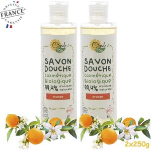 Cigale Bio Voordeel  Biologische Sinaasappel bloesem douchegel 2x250ml. Zonder conserveermiddel - kleur