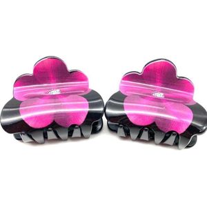 Kleine Haarklemmen - Haarspelden - Haarclip - Bloemenprint Set 2  Stuks