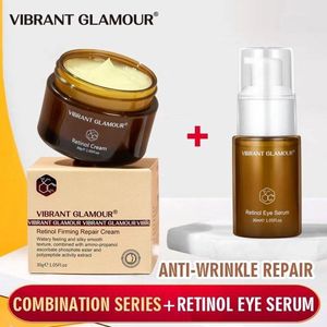 VIBRANT GLAMOUR Retinol - Set van Gezichtscrème en Retinol Eye Serum - Anti-Aging - Rimpels Verwijderen - Tegen donkere kringen - serum gezichtsverzorging - Dag en nachtcrème met Retinol