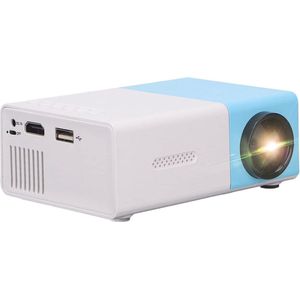 Mini Beamer - Input tot 1080P - Projector - Mini Projector - HDMI - USB - Wit / Blauw - Smartphone - Draagbaar - Ingebouwde speaker