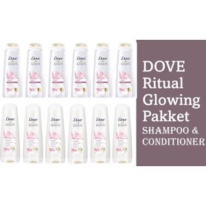 Dove Mix Pack Glowing Ritual - Shampoo 6 x 250 ml - Conditioner 6 x 200 ml