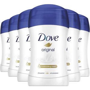 Dove Original Deodorant Stick - Anti Transpirant Deo Stick met 0% Alcohol - 48 Uur Zweetbescherming - Deodorant Vrouw - 6-Pack