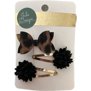 Julé Design haarspeldjes vlinder wit / goud