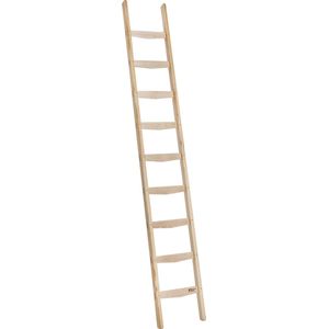 Enkele ladder hout - 9 treden/sporten - Stahoogte 488 cm - Houten trap